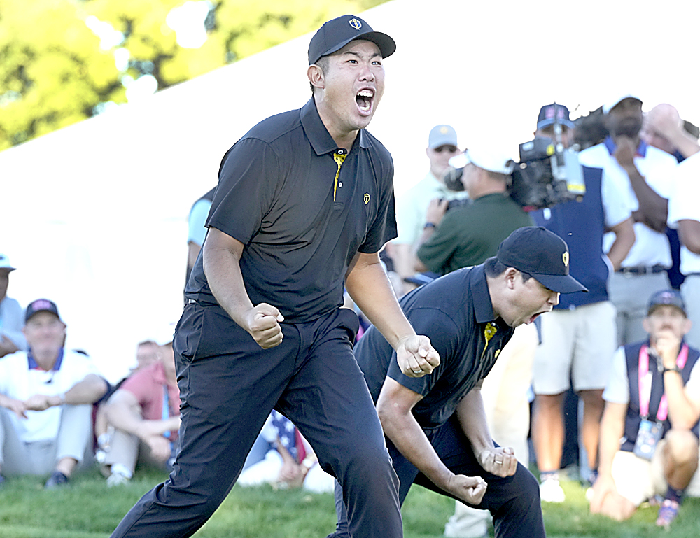 Internationals return the favor with a sweep of their own in the